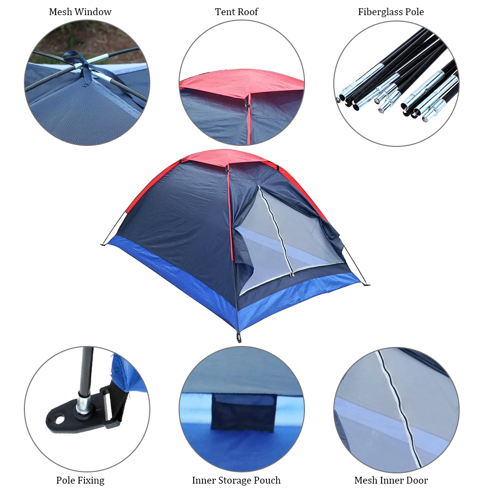 Cheap Goat Tents Camping Tent Travel For 2 Person Tent for Winter Fishing Tents Outdoor Camping Hiking with Carrying Bag Tents 